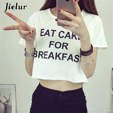 2019 Korean Fashion Letters Printed Women T Shirt Japanese Soft Sister Sexy Midriff Tops Short