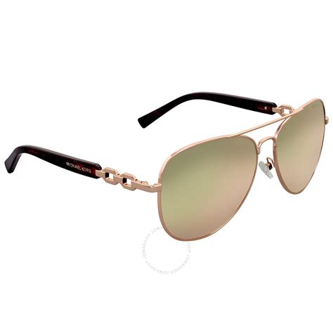 michael kors fiji rose gold mirror sunglasses mk1003 1003r5 58 14 michael kors sunglasses