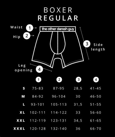 Men S Size Charts The Other Danish Guy Eu