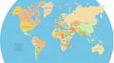 Flat Map Of The World Photos