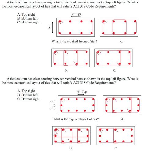 Solved A Tied Column Has Clear Spacing Between Vertical Bars