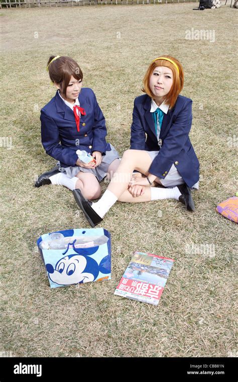 Young Japanese Female Cosplayers Stock Photo Alamy