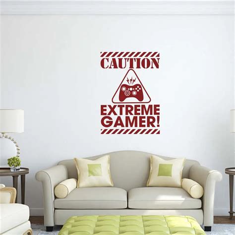 Gamer Wall Decal Sticker Video Gamer Birthday T Vinyl Wall Sticker