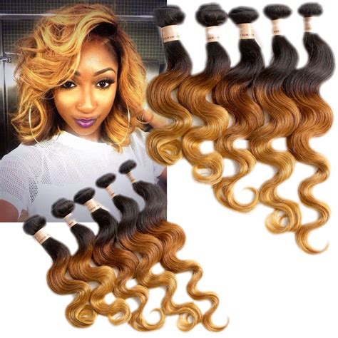 4bundles New Brazilian Ombre Human Hair Extension 12 30 Body Wave Remy Wefts Wigiss