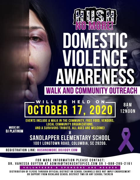 Hush No More Domestic Violence Walk And Community Outreach Columbia Metropolitan Magazine