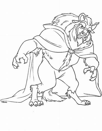 Beast Coloring Beauty Pages Disney
