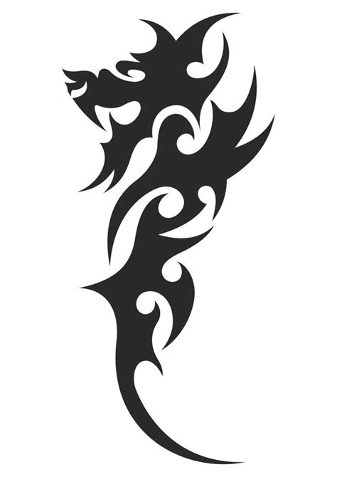 Chinese Tribal Dragon Tattoo Vector Free Vector Cdr Download