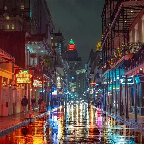 Bourbon Street New Orleans Cityscape Skyline City Cities New