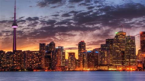 Wonderful Toronto Cityscape At Sunset Wallpapers Hd Free 254732