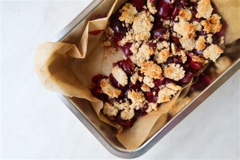 Healthy Cherry Crumble With Oats Healthy Breakfast Or Dessert