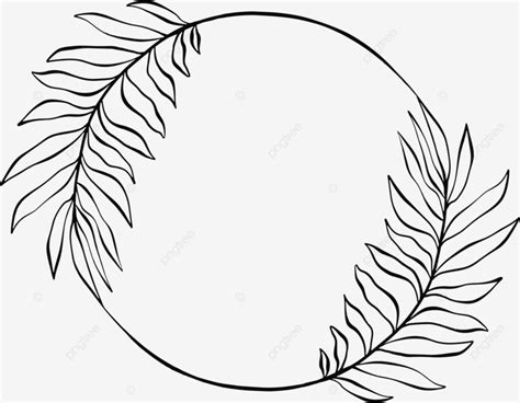 Hand Drawn Floral Frame Vector Hand Drawn Leaf Borders Png And