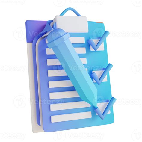 3d Illustration Write Approval Documents 9584412 Png