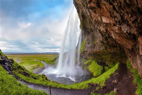840592 4k 5k Seljalandsfoss Waterfall Iceland Waterfalls Crag