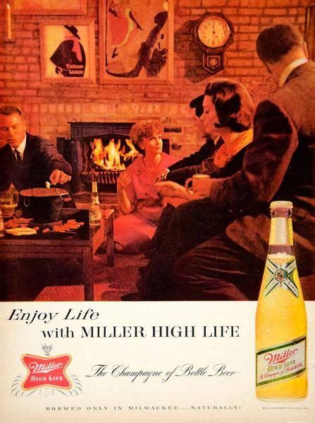 Ad Vintage Miller High Life Beer Bottle Milwaukee Brewery S Era