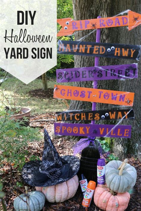 Diy Witches Broom Yard Sign Halloween Yard Signs Diy Halloween Yard