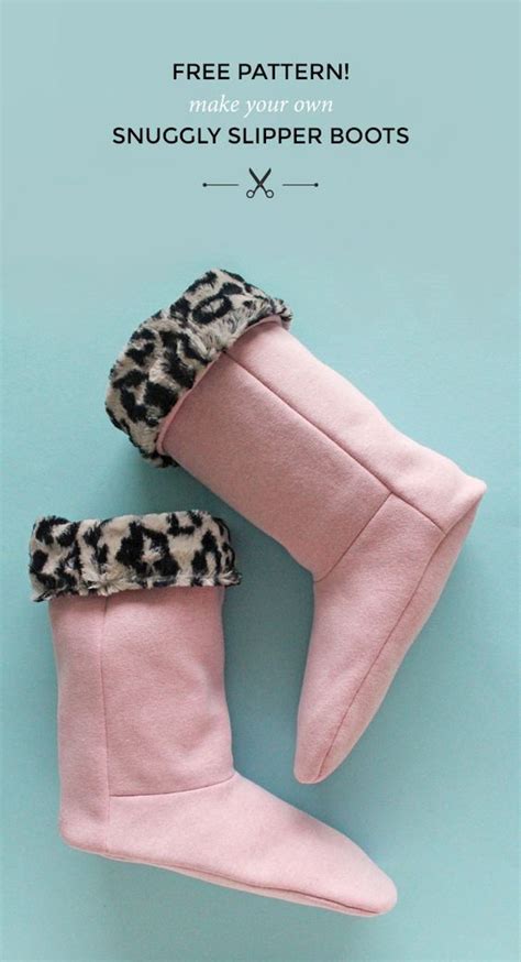 Free Sewing Pattern Make Your Own Snuggly Slipper Boots Tilly And