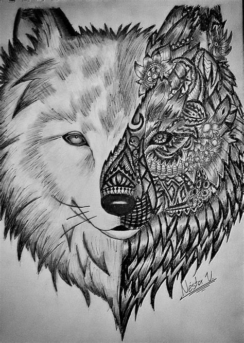 Wolf Zentangle Art By Nestorvillagran99 On Deviantart