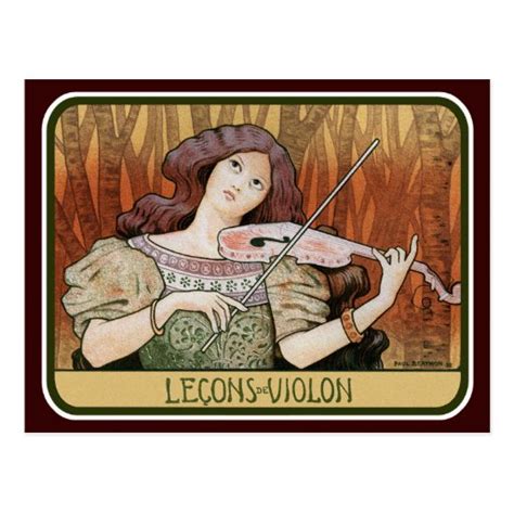 Postercard Violin Lessons By Paul Berthon Postcard Zazzle