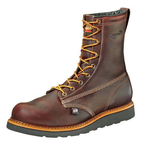 Thorogood Work Boots Mens Wedges Plain Toe Black Walnut 814 4269