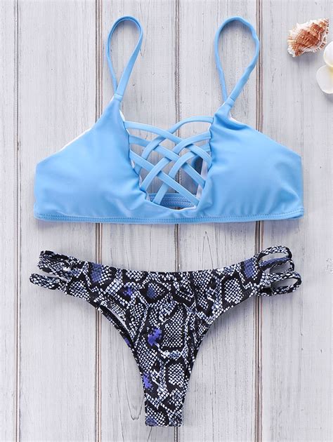 Printed Spaghetti Straps Bikini Set Cute Swimsuits Cute Bikinis