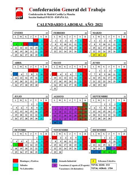 Calendario Laboral 2021 Barcelona Pdf Calendario Laboral 2021