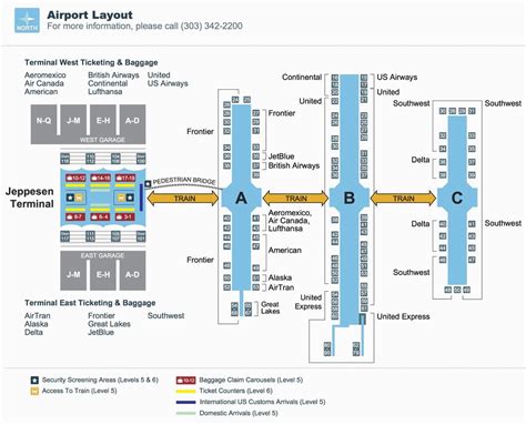 Denver Airport Gates Map Tourist Map Of English