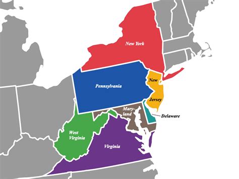 Mid Atlantic States Map Campus Map