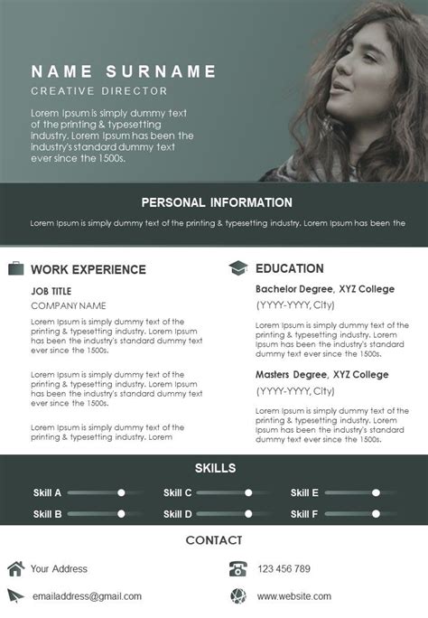 Resume examples & samples by industry. Sample CV Format Of Creative Director | PowerPoint Slides ...