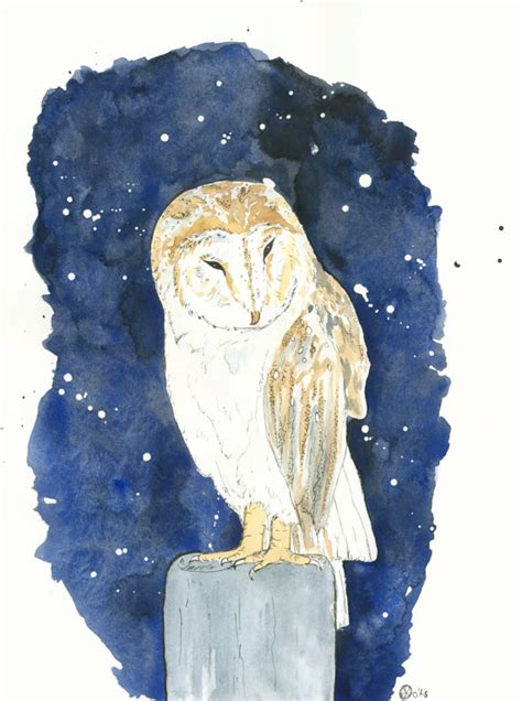 Starry Night Owl Painting For Sale By Roks Foundmyself