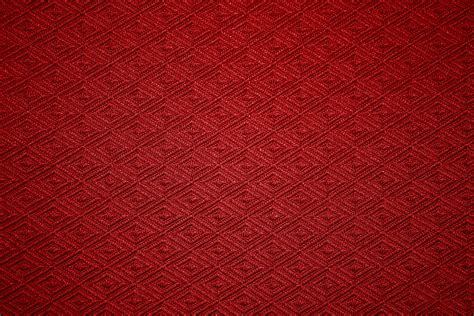 Red Knit Fabric With Diamond Pattern Texture Picture Free Photograph
