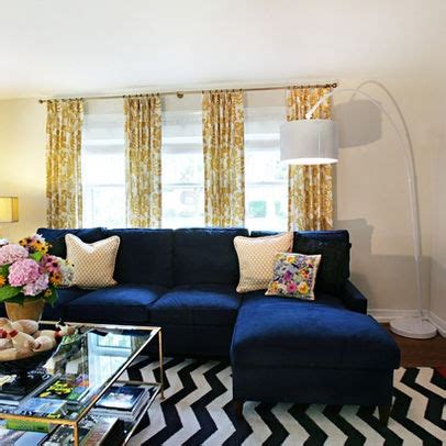 I've always wanted a navy blue velvet chesterfield sofa. Modern Navy Blue Sectional Sofa Design Ideas, Pictures ...