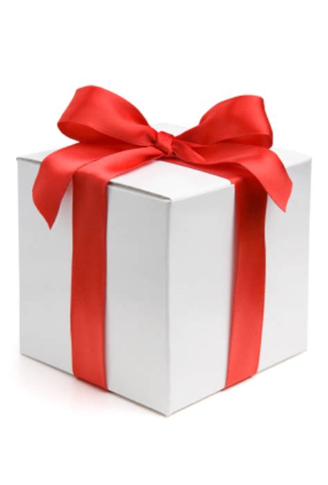 Holiday box with ribbon containing presents and gifts. White Gift Box with Red Satin Ribbon Bow - Ask Liza ...