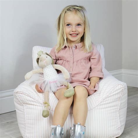 Personalised Dancing Gold Bunny Rabbit Soft Toy By Lime Tree London