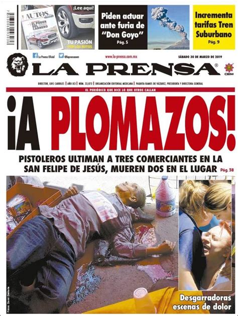 periódico la prensa méxico periódicos de méxico edición de sábado 30 de marzo de 2019