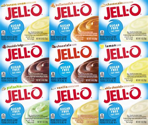Buy Jell O Sugar Free Instant Pudding Sampler Pack Of 9 Different
