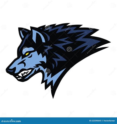 Angry Wolf Beast Logo Sports Mascot Design Vector Stock Vector