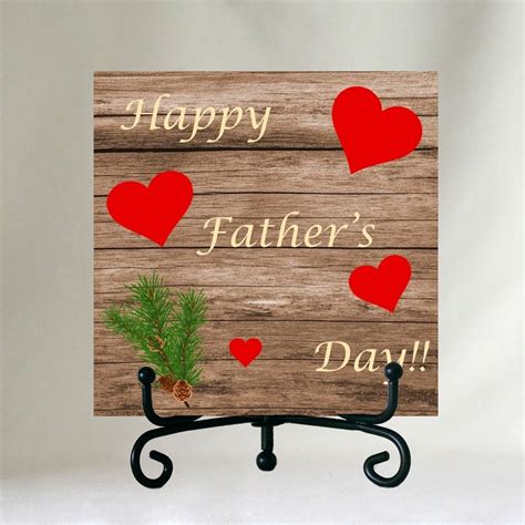 Decorative Tile 4 X 4 Size Fathers Day For Etsy