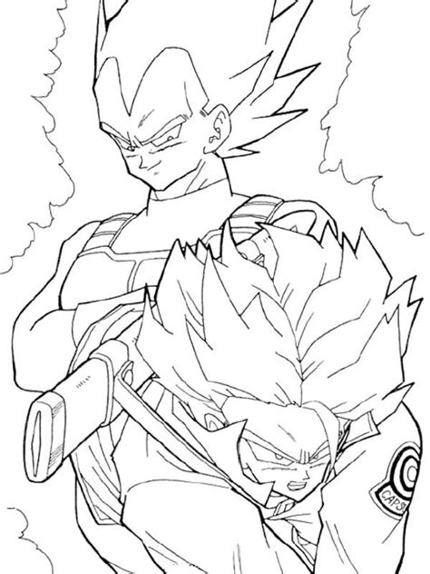 Dragon Ball Z Coloring Pages Vegeta At Free