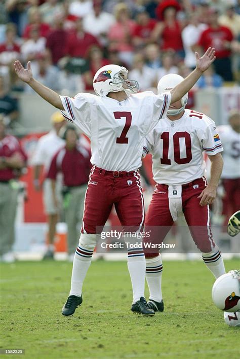 Kicker Bill Gramatica Of The Arizona Cardinals Celebrates After News