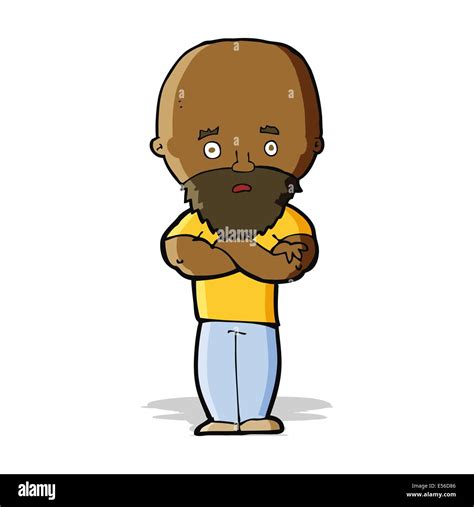Cartoon Shocked Bald Man With Beard Stock Vector Image And Art Alamy
