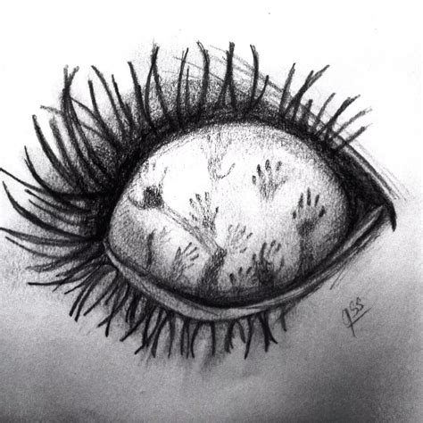 Art Draw Drawing Demon Eye Image By Gaëlle Saint Sup Creepy Drawings