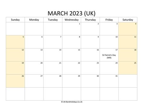 March Calendar 2023 Editable Printable Calendar 2023