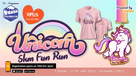 Kluang Unicorn 5km Fun Run Jomrun Run Rewarded