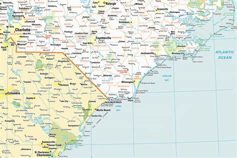 Map Of North Carolina Coast Maping Resources