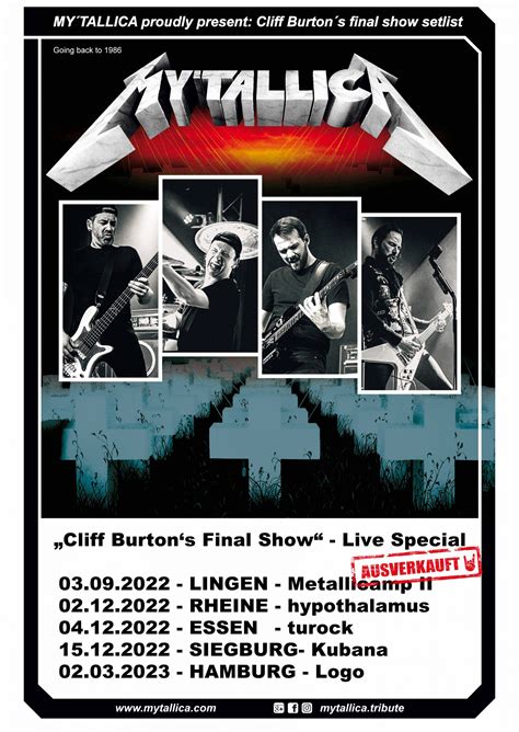 The Final Cliff Burton Show Live Specials Metallica Tribute Band