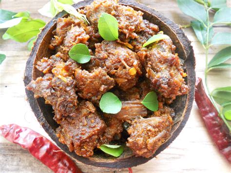Heat the oil in a deep fry pan and fry the beef slices until they turn to brown color as shown in the picture below. Kerala Beef Fry | How To Make Beef Fry | Beef Ularthiyathu ...