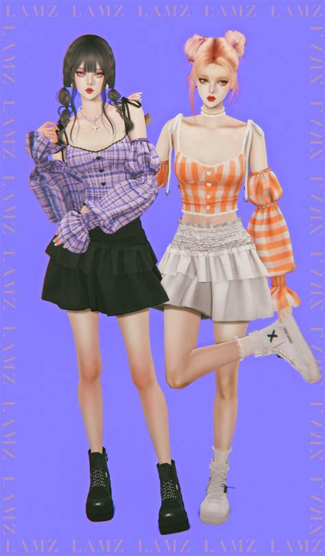 Downloadpatreonfree Harajuku Clothes Sims 4 Clothing Fashion