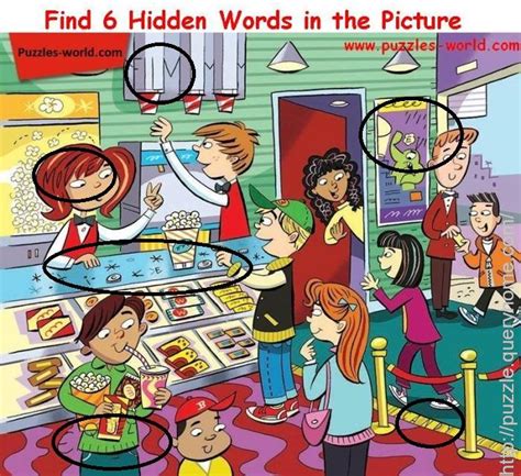 Find The Six Hidden Words
