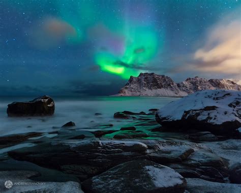 Andrew Stranovsky Photography Lofoten Scenes Northern Lights