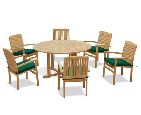 Garland 6 and 8 seater round black furniture set cover. Teak Garden Furniture Set with Canfield Round Table 1.5m ...